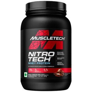 MuscleTech NitroTech Whey Protein, 910 g (2 lb), Milk Chocolate